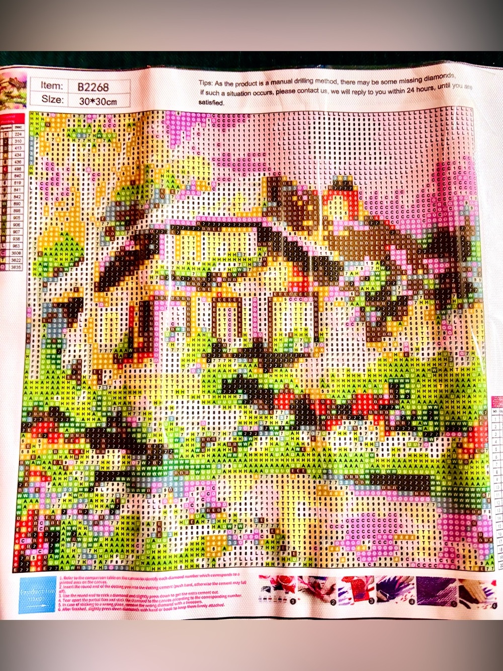 New "Cottage In Summertime" DIY Diamond Art Painting, 12x12”